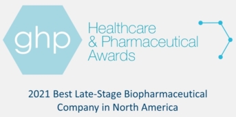 GHP Healthcare & Pharmaceutical Award for 2021 Best Late-Stage Biopharmaceutical Company in North America